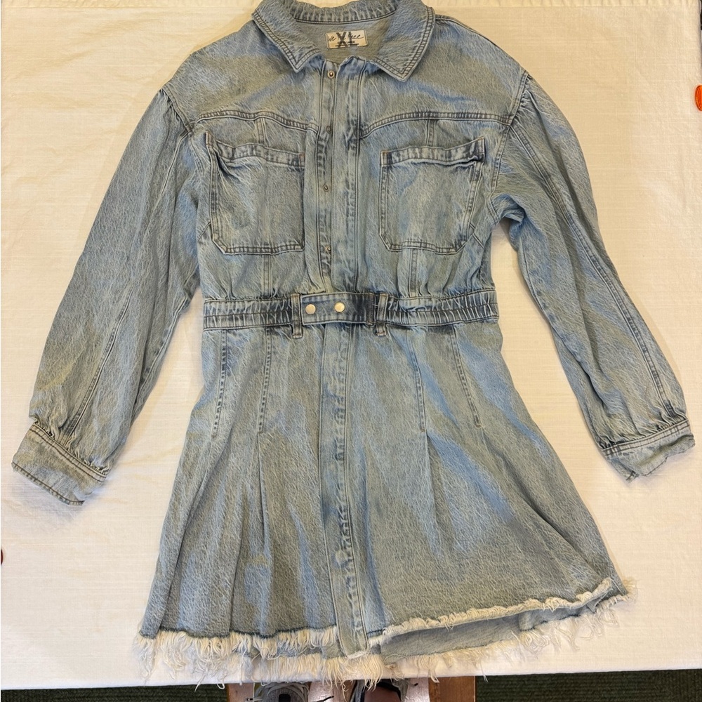 We The Free Blue Denim Dress